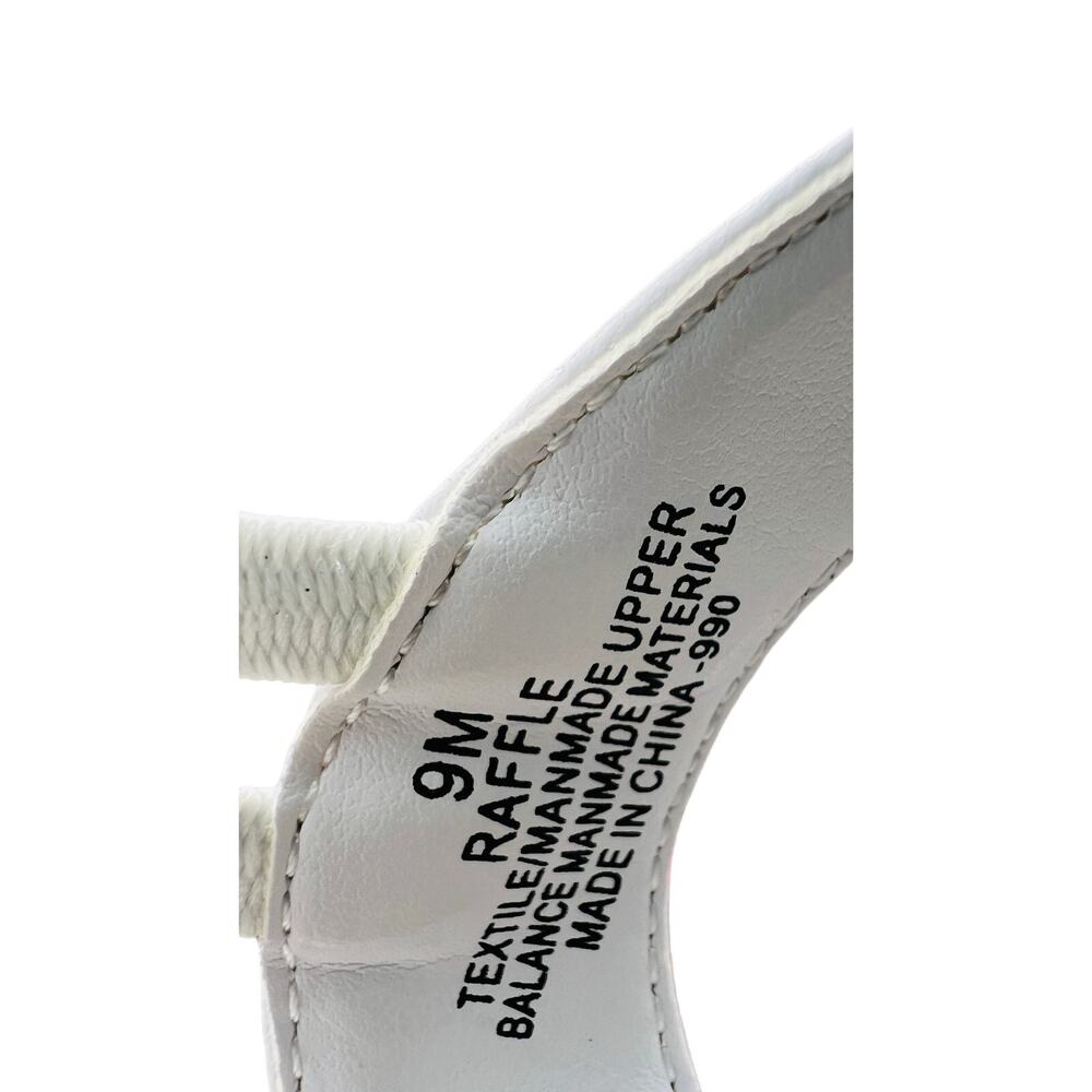 🤍 Ruffle Strappy Slingback Sandal Size 9M Woven Summer Casual Minimal Flat Shoe - Picture 7 of 7